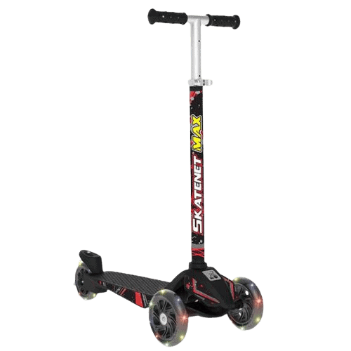 Patinete Skatenet Max LED 3 Rodas Bandeirante Preto