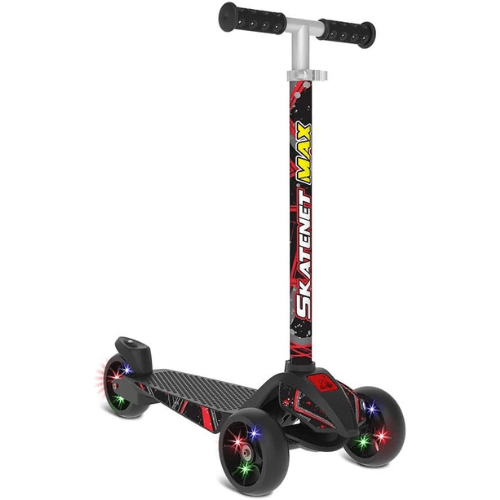 Patinete Skatenet Max LED 3 Rodas Bandeirante - Black
